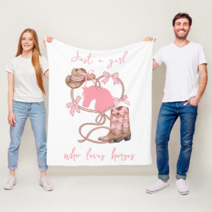 Gewoon een meisje die van paarden houdt, Western, Fleece Deken