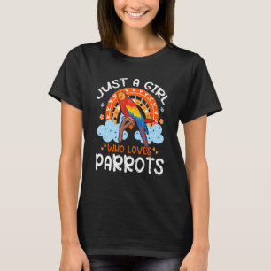 Gewoon een meisje die van papegaaien houdt Leuke p T-shirt