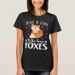 Gewoon een meisje die van vossen houdt Leuke vos T-shirt