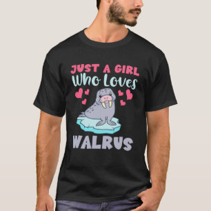 Gewoon een meisje die van Walrus Tusks ijsbaan Mar T-shirt