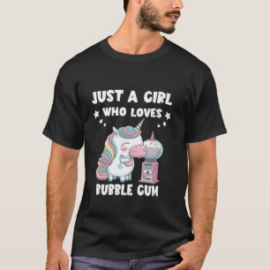 Gewoon een meisje eenhoorn lief Snoep kauwgom bubb T-shirt