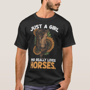 Gewoon een meisje houdt van Paarden Ruitersport Zo T-shirt