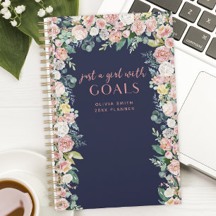 Gewoon Een Meisje Met Doelen Florale Gepersonalise Planner