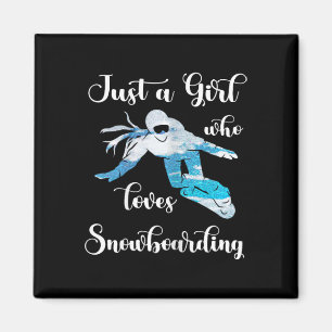 Gewoon een meisje snowboard wintersport zon magneet