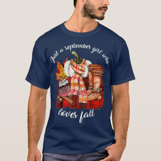 Gewoon een meisje uit september dat van de herfst  t-shirt
