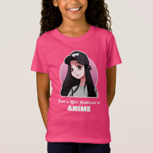 Gewoon een meisje verslaafd aan anime t-shirt