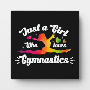 Gewoon een meisjes die gymnastiek leuk vindt fotoplaat