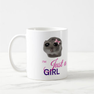 Gewoon een Meisjesmokkop – Cute Treurige Hamster  Koffiemok