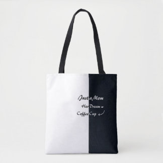 Gewoon een Moeder Koffie Droom Minimaal Lettertype Draagtas