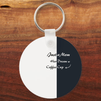 Gewoon een Moeder Koffie Droom Minimaal Lettertype Sleutelhanger