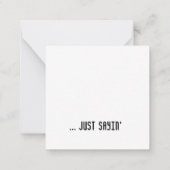 Gewoon een notitie om te zeggen dat je een platte  notitiekaartje (Achterkant)