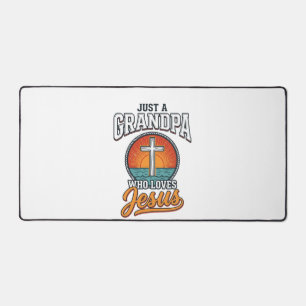Gewoon een opa die Jezus liefheeft Vintage Cross S Bureaumat