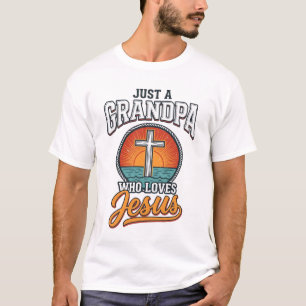 Gewoon een opa die Jezus liefheeft Vintage Cross S T-shirt