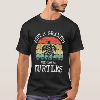 Gewoon een opa die van schildpadden houdt t-shirt
