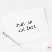 Gewoon een oud kunstje ovale sticker (Envelop)