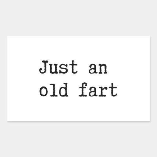 Gewoon een oud kunstje rechthoekige sticker (Voorkant)