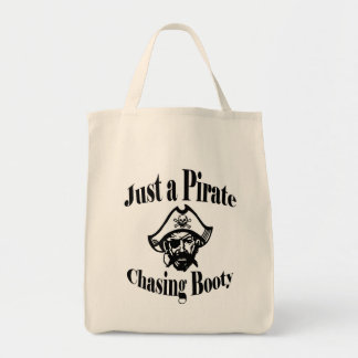 Gewoon een piraat achterende groep tote bag