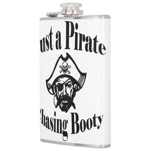 Gewoon een piraatverslaafden - zwart gezicht heupfles (Links)