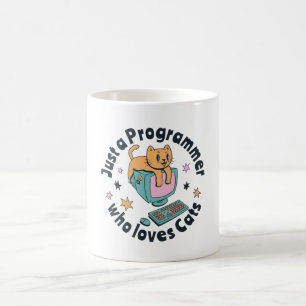 Gewoon een programmeur die van katten houdt koffiemok