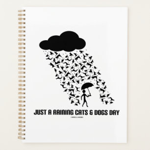 Gewoon een regenkat en Dogs Day Meteorology Humor Planner
