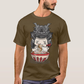 Gewoon een Samurai Anime Cute Kawaii Cat die wat R T-shirt