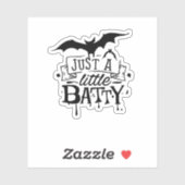 Gewoon een schattig batty Halloween Sticker (Vel)