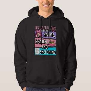 Gewoon Een Schattig Meisje Dat Anime Ramen en Sket Hoodie