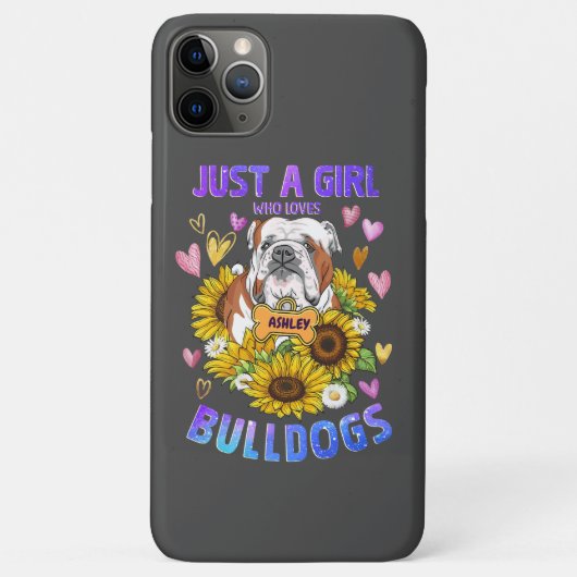 Gewoon een schattig meisje houdt van Engelse bulld Case-Mate iPhone Case (Achterkant)