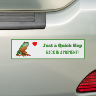 Gewoon een snelle sprong Grappige kikker bestuurde Bumpersticker