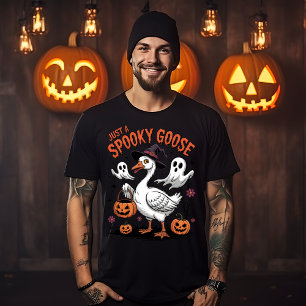Gewoon een spookachtige gans donker en griezelig t-shirt
