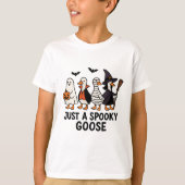 Gewoon een spookachtige gans grappig Halloween Gek T-shirt (Voorkant)