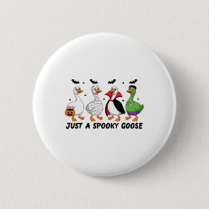 Gewoon een spookachtige gans grappig Halloween kos Ronde Button 5,7 Cm