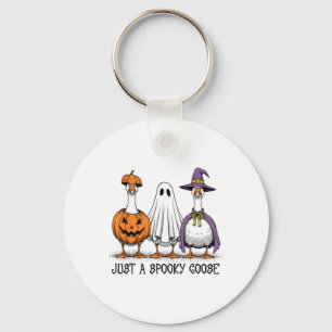 Gewoon een spookachtige gans Halloween Ghost Witch Sleutelhanger