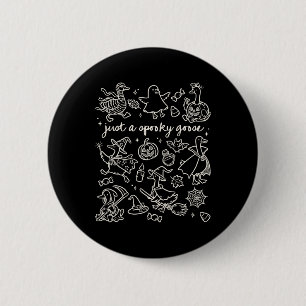 Gewoon een spookachtige gans Schattige Gekke Hallo Ronde Button 5,7 Cm