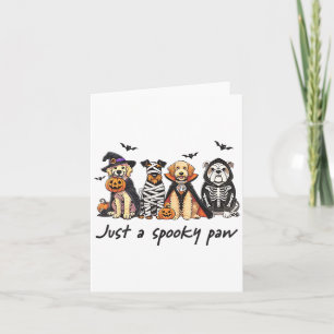 Gewoon een spookachtige poot hond Funny Dogs Hallo Kaart