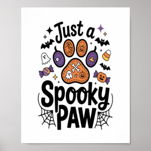Gewoon een spookachtige poot png, hond Halloween Poster