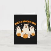 Gewoon een spookachtige poot Schattigee spookhonde Kaart (Voorkant)