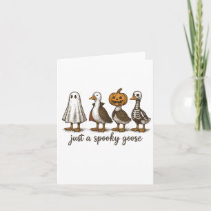 Gewoon een Spooky Goose Halloween Ghost Duck Spook Kaart