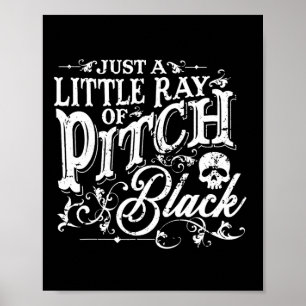 Gewoon een straaltje pitch zwart spooky Season Hal Poster