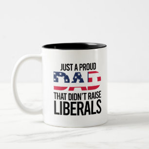 Gewoon een trotse vader die geen liberalen heeft o tweekleurige koffiemok