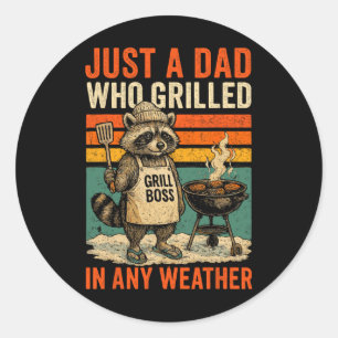 Gewoon een vader die grappige vaders dag cadeau wa ronde sticker