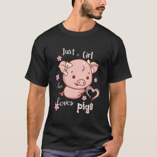 Gewoon een varkensliefhebber t-shirt