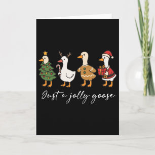 Gewoon een vrolijke cute gans Funny Merry Goosemas Kaart