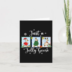 Gewoon een vrolijke gans Funny Merry Goosemas Cute Kaart