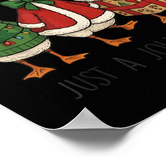 Gewoon een vrolijke gans Kerstmis Prettig kerstfee Poster (Hoek)