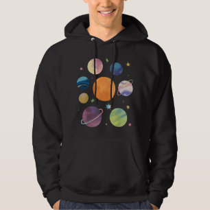 Gewoon een Wie houdt van planeten pastel zonnestel Hoodie