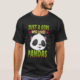 Gewoon een wie Pandas Panda liefheeft T-shirt