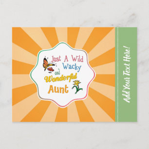 Gewoon een wilde, gekke, wonderbaarlijke tante briefkaart