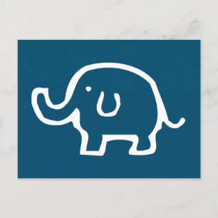 Gewoon een witte olifant briefkaart