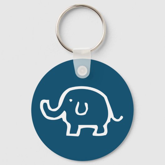 Gewoon een witte olifant sleutelhanger (Voorkant)